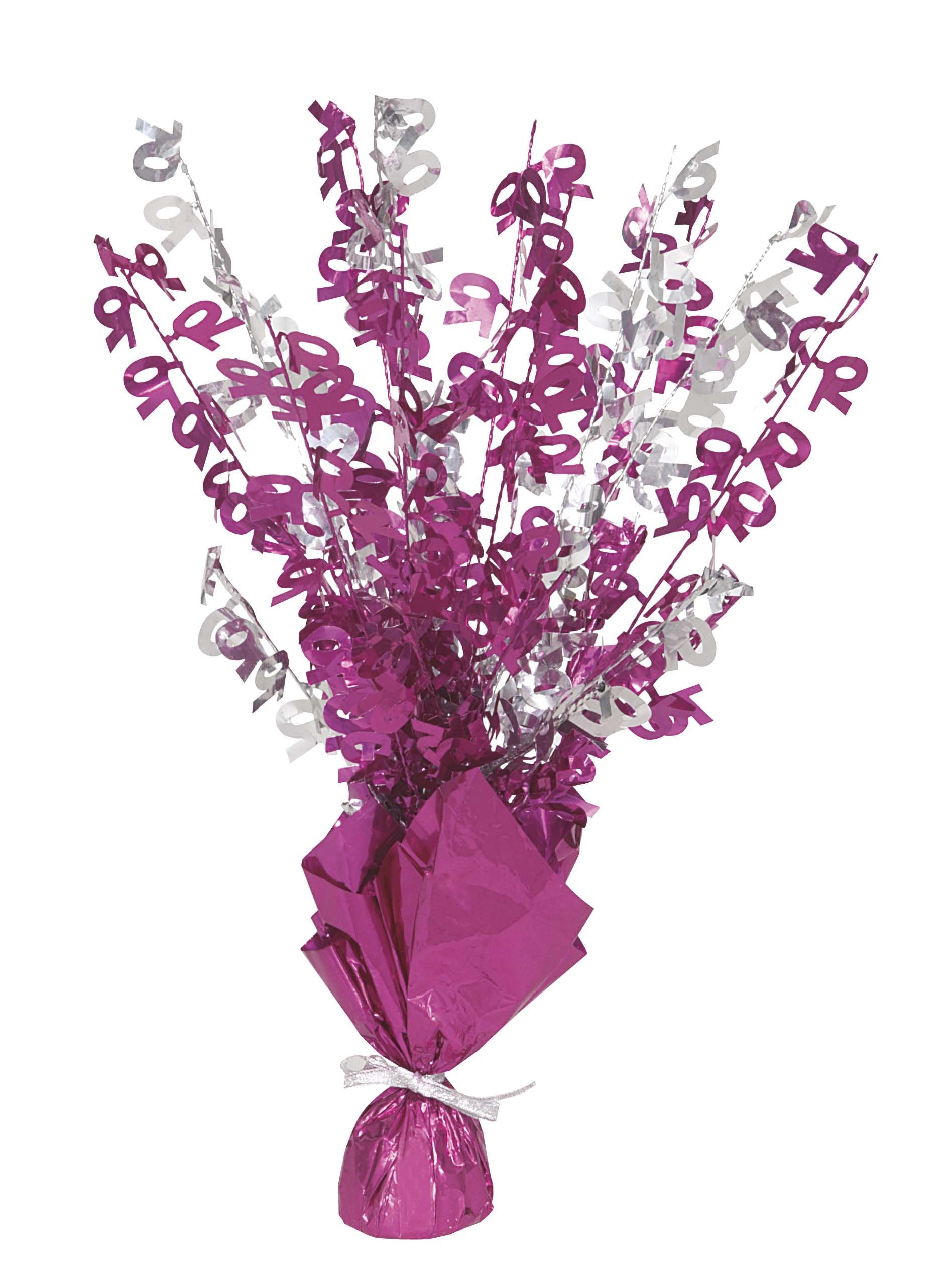 Unique Party 56482 - Glitz Pink 70th Birthday Balloon Weight Centrepiece