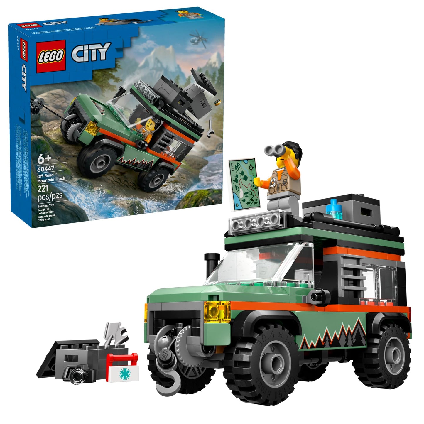 LEGO City Off-Road 4x4 Mountain Truck Toy - Building Toy Set for Kids, Boys and Girls, Ages 6+ - Fun Gift Idea for Birthdays and Holidays -