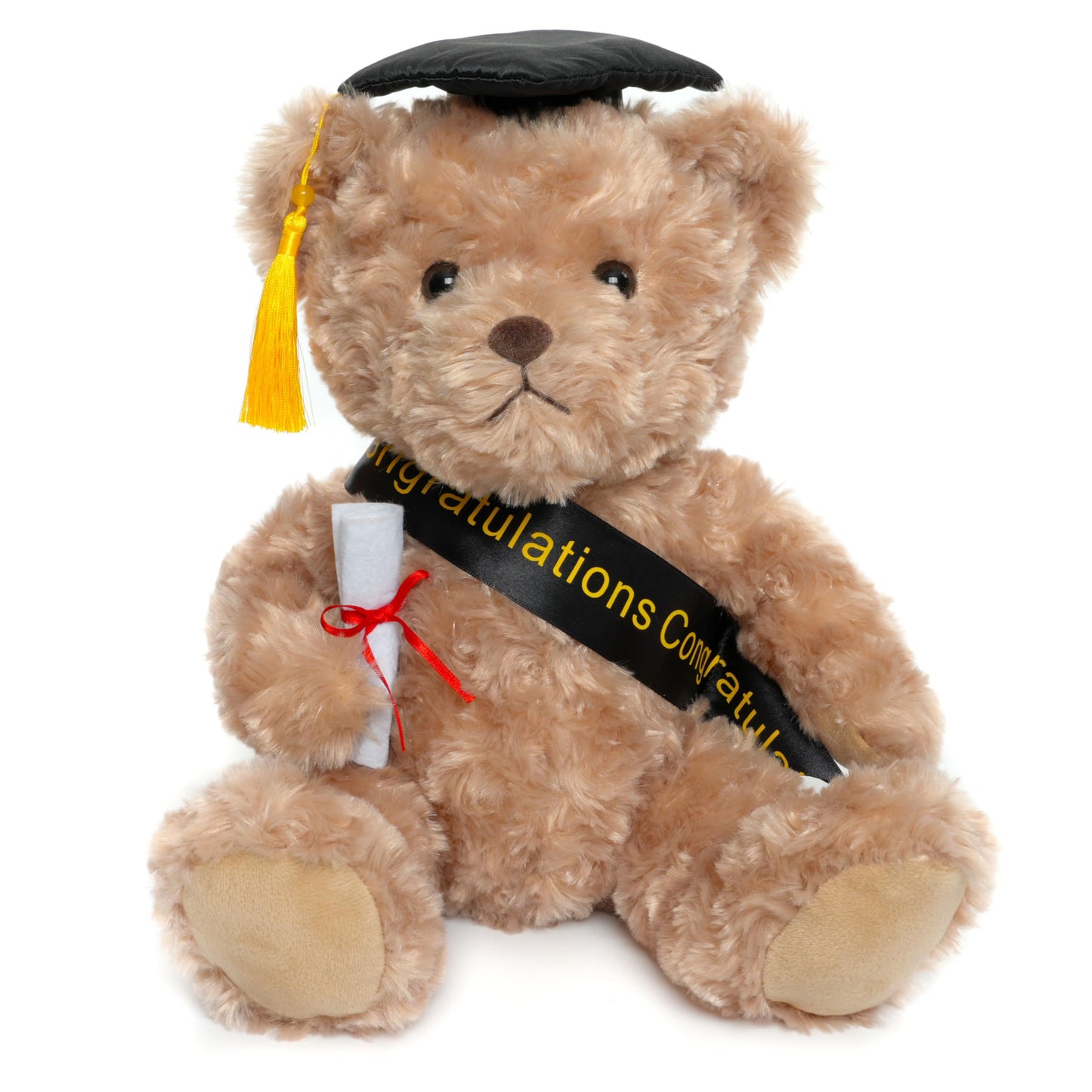 WEIGEDU Graduation Gift Teddy Bear Stuffed Animal Plush Toy with Cap, Sash & Diploma, Graduation Gift for Kids, Students, Boys & Girls, 12 Inch