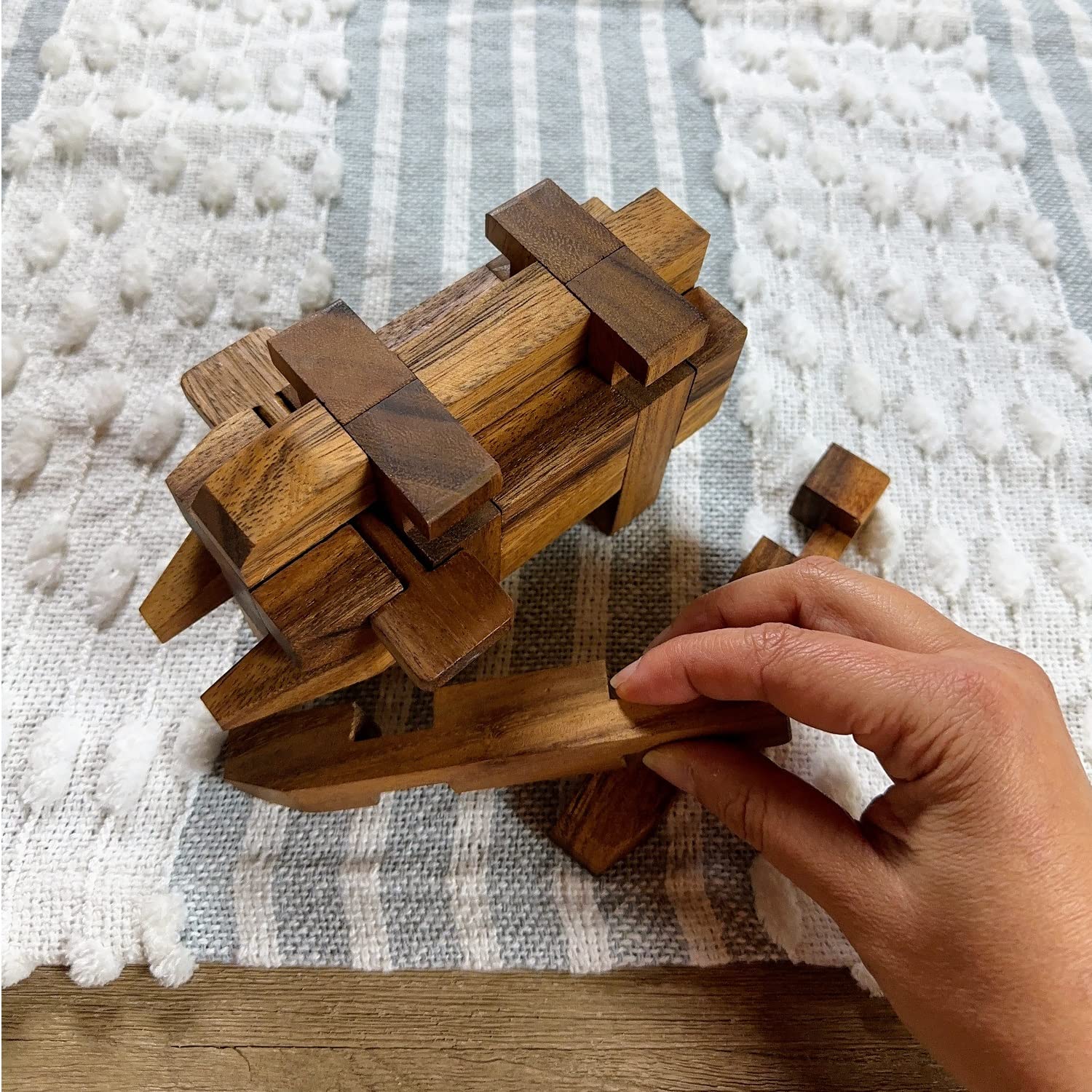 Elephant Kumiki Large - 3D Brain Teaser Wooden Puzzle