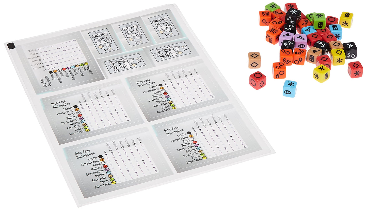 Rio Grande Games Roll for The Galaxy: Ambition Expansion - Strategy Board Game with Customizable Tank