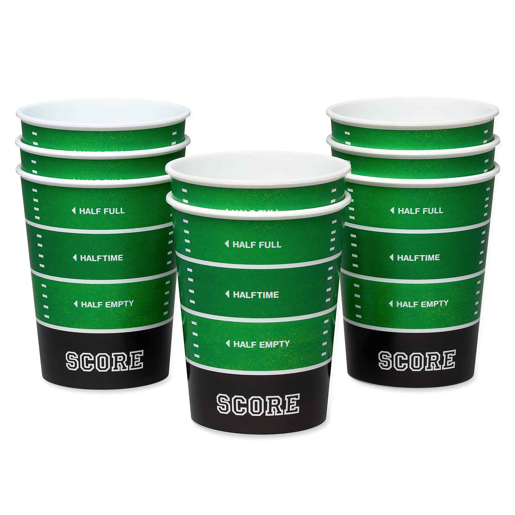 American Greetings Football Party Supplies, 16 oz Reusable Plastic Cups (8-Count)