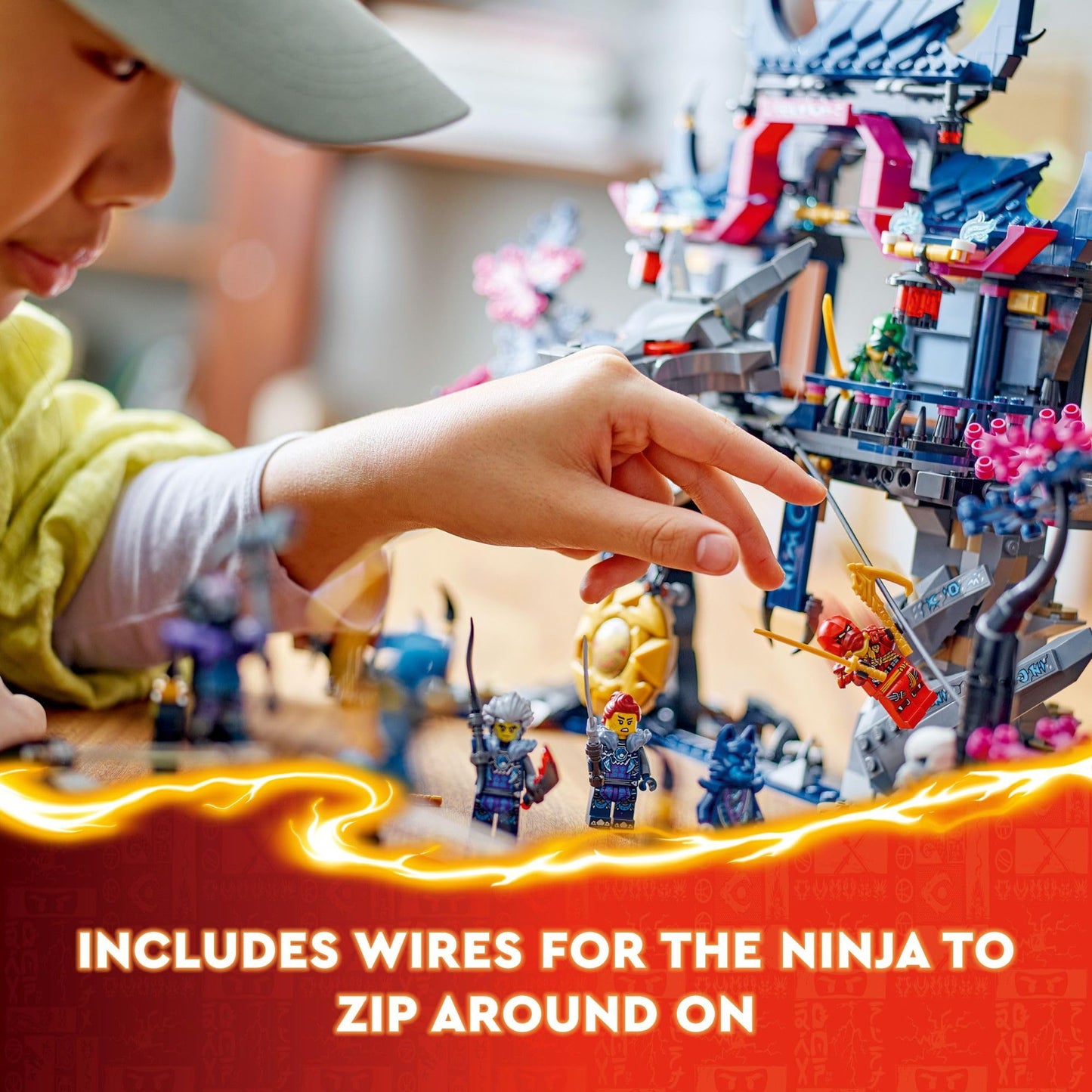 LEGO Ninjago Wolf Mask Shadow Dojo Building Toy - Pretend Play Ninja Figures & Playset - Toys for Boys & Girls, Ages 9+ Years - W/ 8 Minifigures -