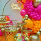 Balloon Garland Kit Arch Burnt Orange Hot Pink And Gold For Party Decoration Women Birthday Graduation