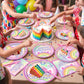 Uywgaun 96 Pcs Cat Birthday Party Decorations Paper Party Plates and Napkins for Cat Themed Party Supplies Dessert Tableware Set for Kids Birthday
