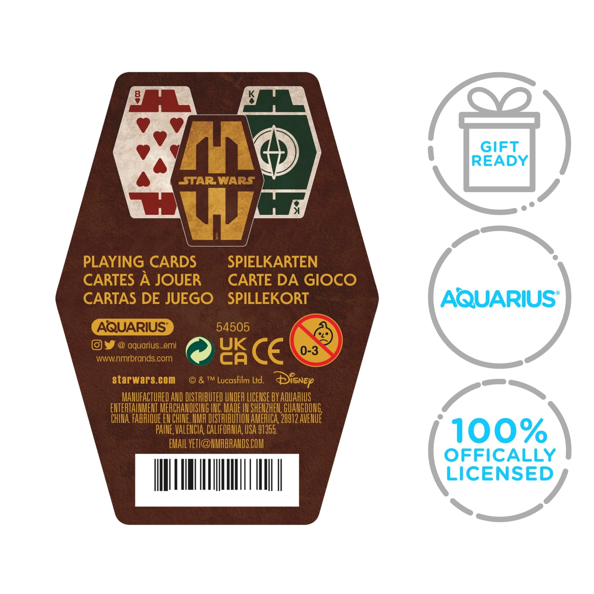 Aquarius Star Wars Sabacc Premium Playing Cards - Sabacc Themed Deck of Cards for Your Favorite Card Games - Officially Licensed Merchandise