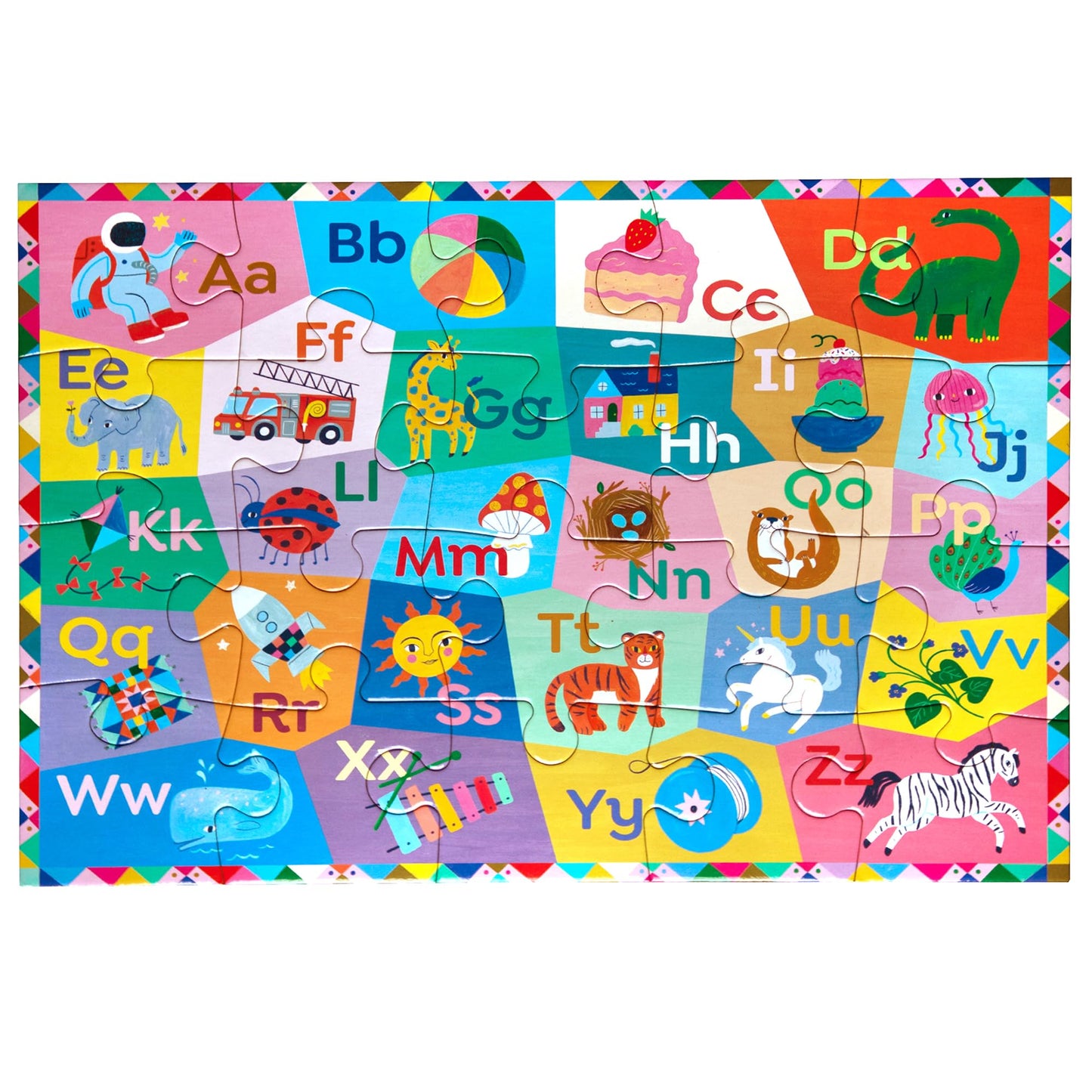 eeBoo Learn the Alphabet 20 Giant Piece Children's Puzzle, 15" x 11"
