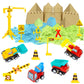 GarveeLife Kids Sand Kit, 43PCS Set w/Tools, 6 Construction Trucks & Castle Molds, Foldable Sand Box Storage Bin Tote, Toys for Boys Girls