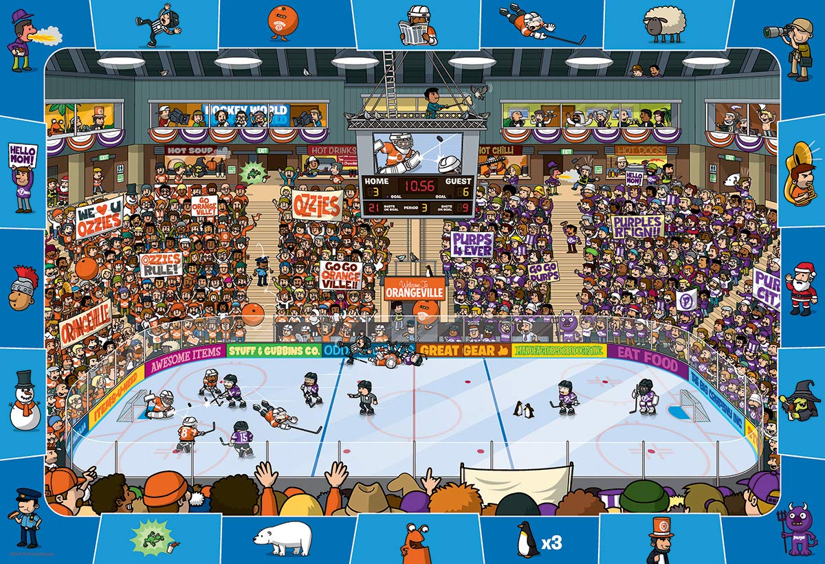 EuroGraphics Hockey Spot & Find 100 Piece Puzzle