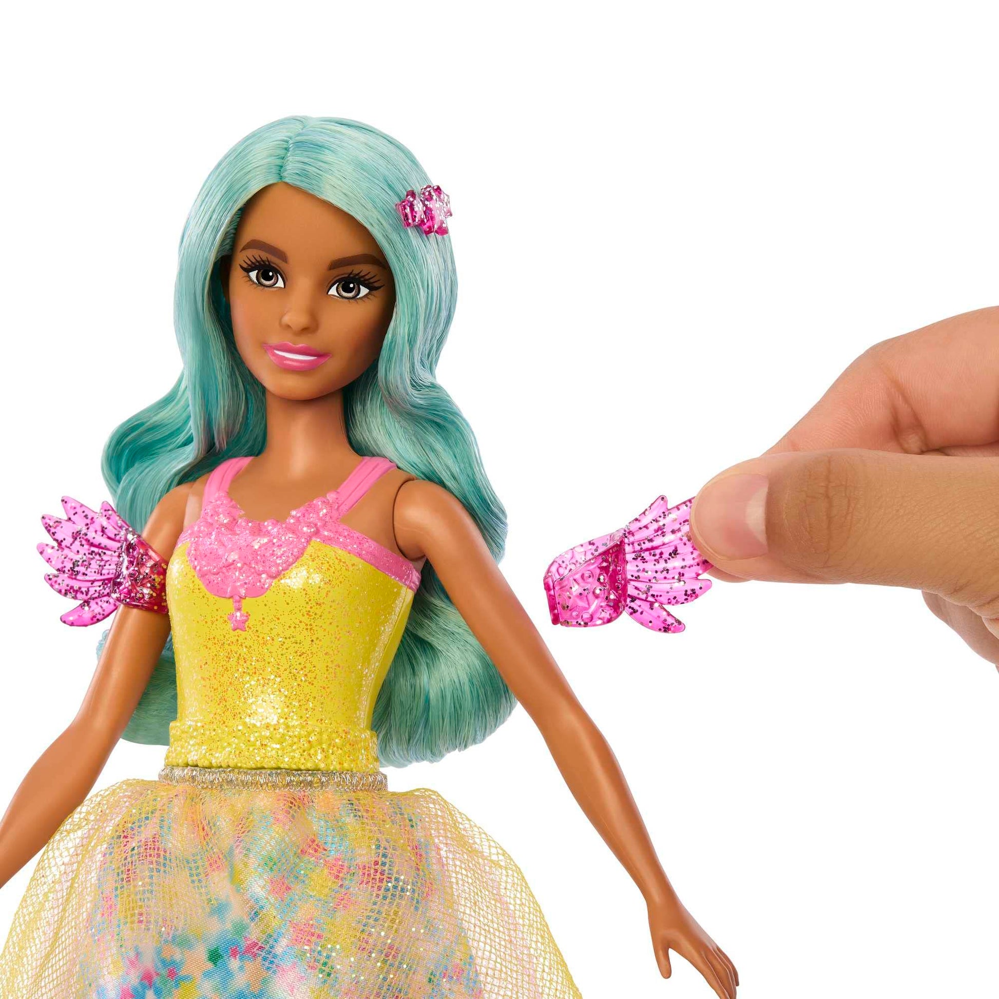Barbie A Touch of Magic Fashion Doll, Teresa with Fantasy Outfit & Colorful Hair with Comb & Pet Accessories