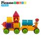 Picasso Toys PTB103 Alphabet & Numerical Train 103pc Hedgehog Block Shape Blocks Building Tiles Set Construction Learning Toy Stacking Educational