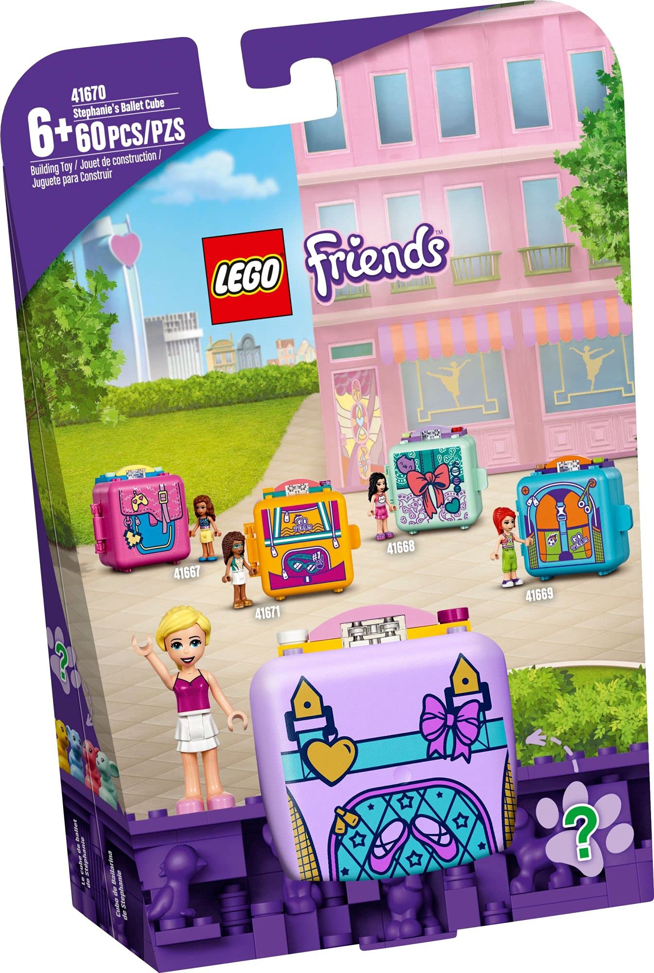LEGO Friends Stephanie's Ballet Cube 41670 Building Kit; Portable Playset is Great Gift for Kids 6 Years Old and Up; Includes a Mini-Doll Toy and a