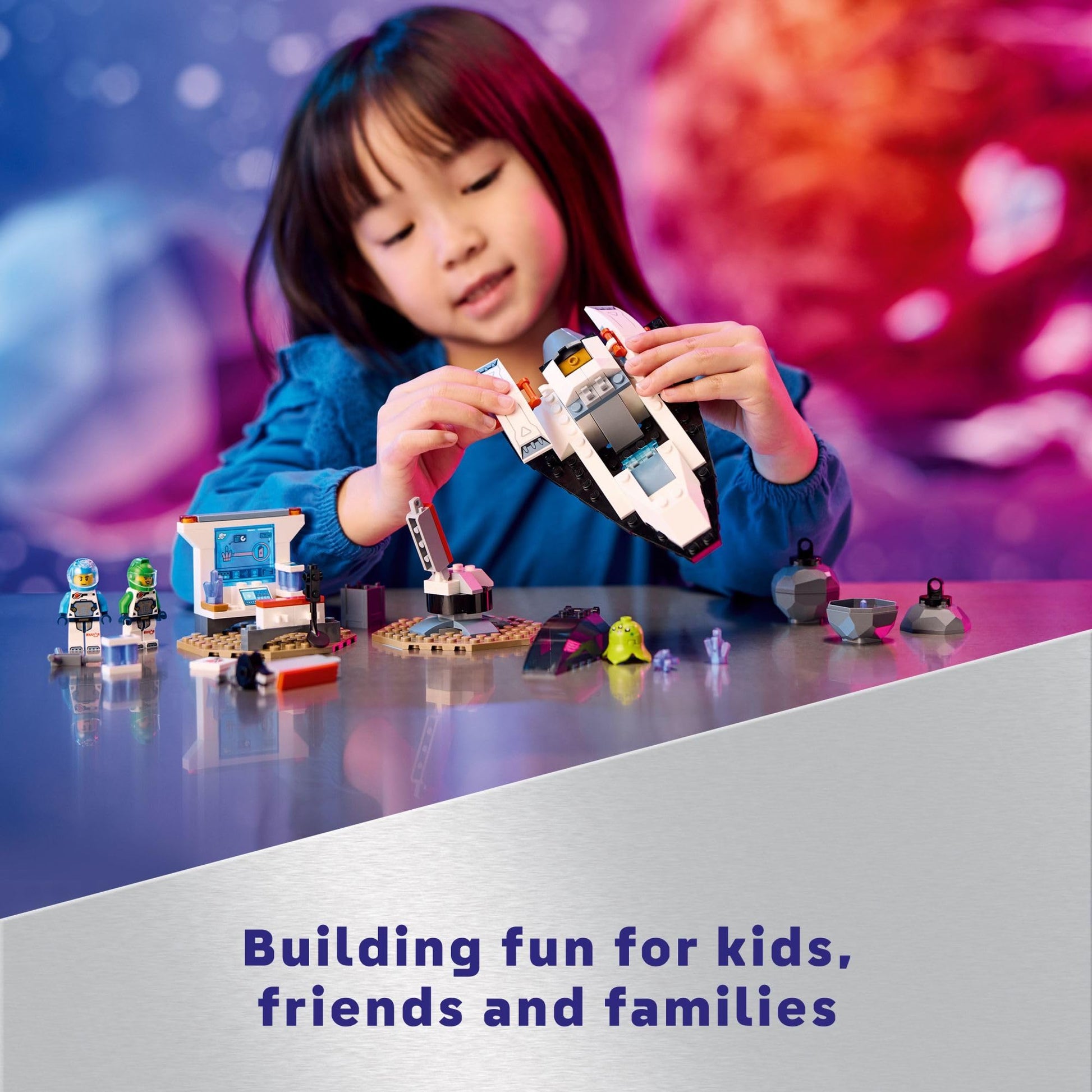 LEGO City Spaceship and Asteroid Discovery Toy Building Set, Gift for Kids Ages 4 Years Old and Up who Love Pretend Play, Includes 2 Space Crew