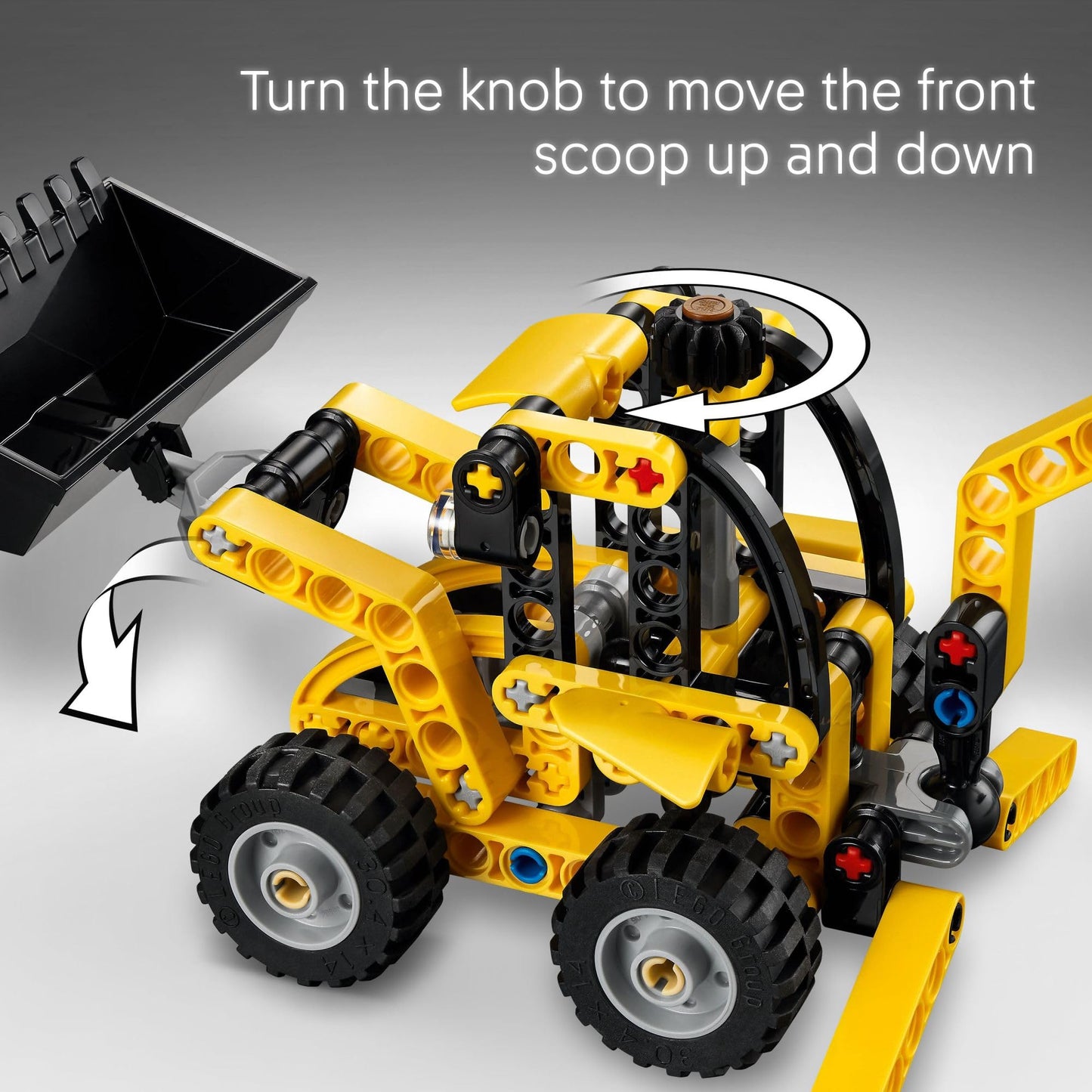 LEGO Technic Backhoe Loader Construction Toy - Building Toy Set for Boys and Girls, Ages 7+ - Educational Gift Idea for Kids Birthday with Usable Back