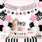 Two Cool Dude Pink Smile-Theme Birthday Party Decoration Set, Two Cool Girl Second Birthday Banner Cake Toppers Pink White Black Checker Balloons