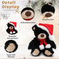 Plushland Adorable Soft Noah Teddy Bear, Stuffed Animal Holiday Toys with Hat and Scarf Christmas Accessories - A Perfect Toy Gift for Kids 12 Inches