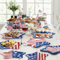 24 Pcs 4th of July Paper Plates - American Flag Patriotic Plate, Disposable Red White and Blue Star Shaped Dinner Dessert Plates Tableware for July