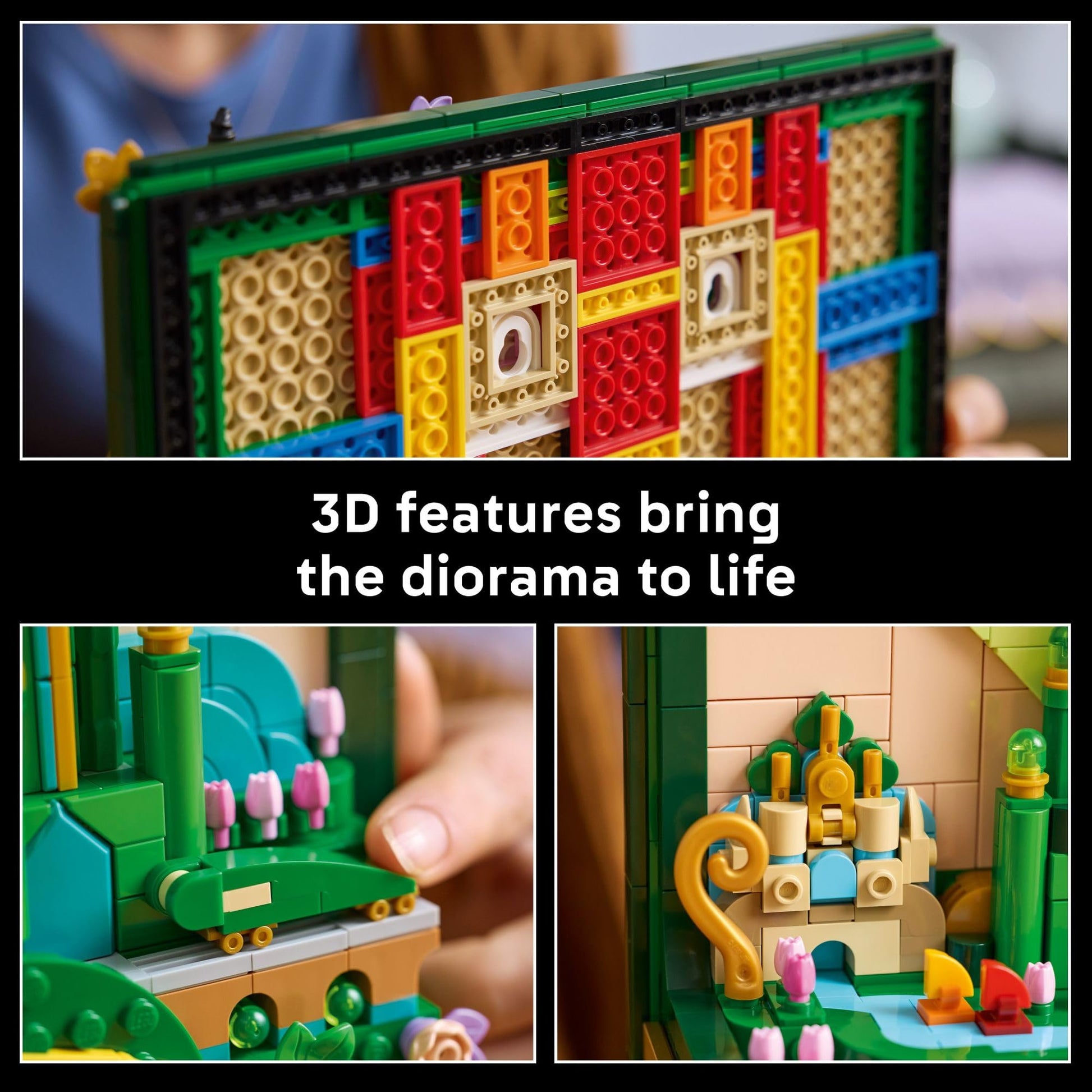 LEGO Wicked Emerald City Wall Art Building Set for Adults - Wall Decor for Living Room, Bedroom, or Dorm - Collectible Wicked Merch for Movie Fans -