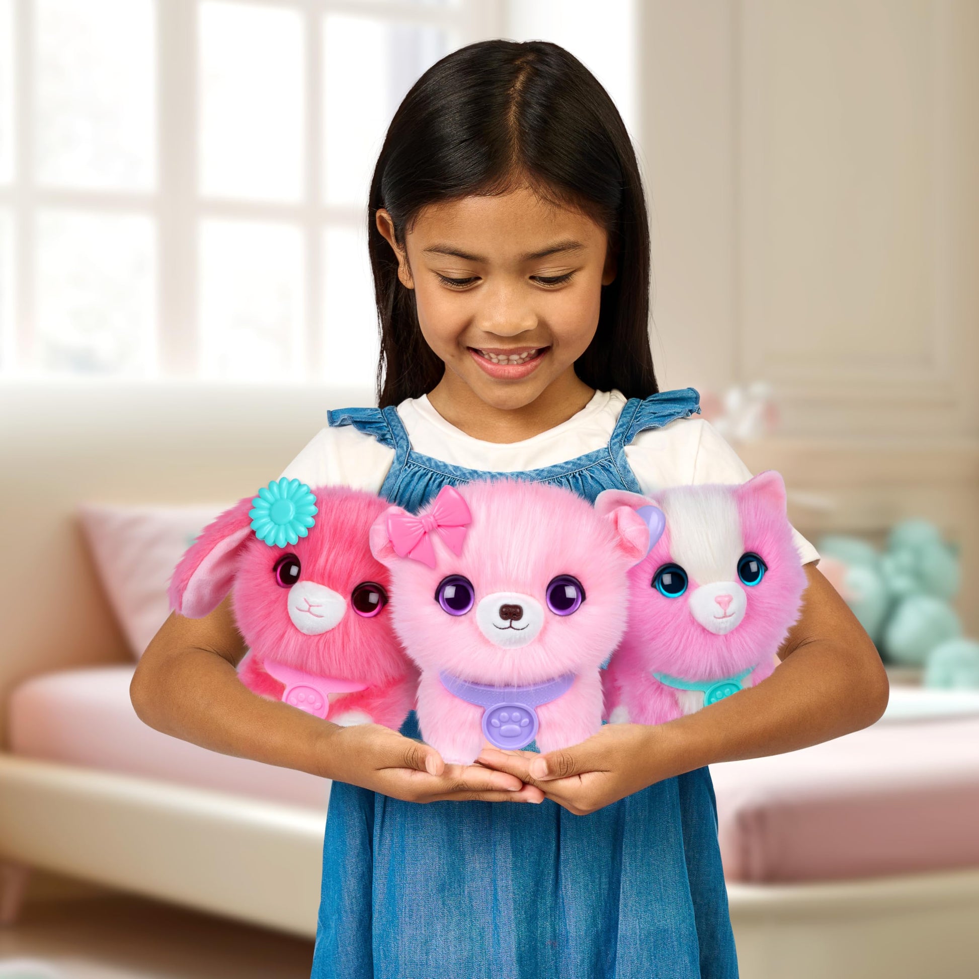 ScruffaLuvs Pink Surprise Pet, Mystery Plush Toy, Wash to Reveal