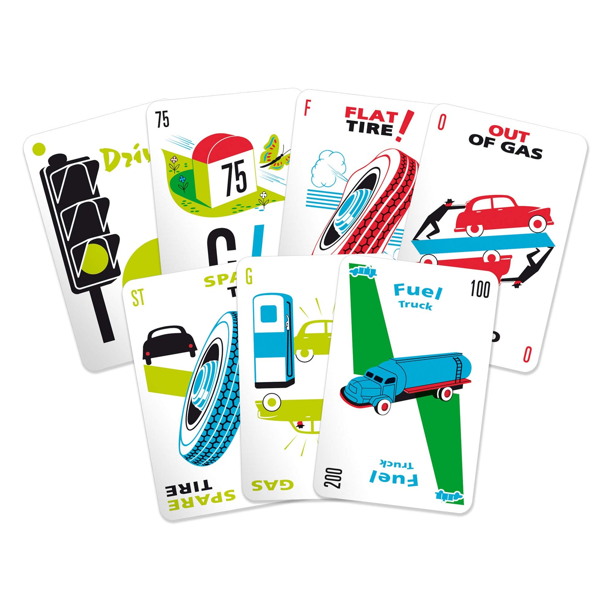 Asmodee Mille Bornes Classic Racing Card Game - Fast-Paced Family Strategy Game for Ages 7+, 2-6 Players, 20 Minute Playtime