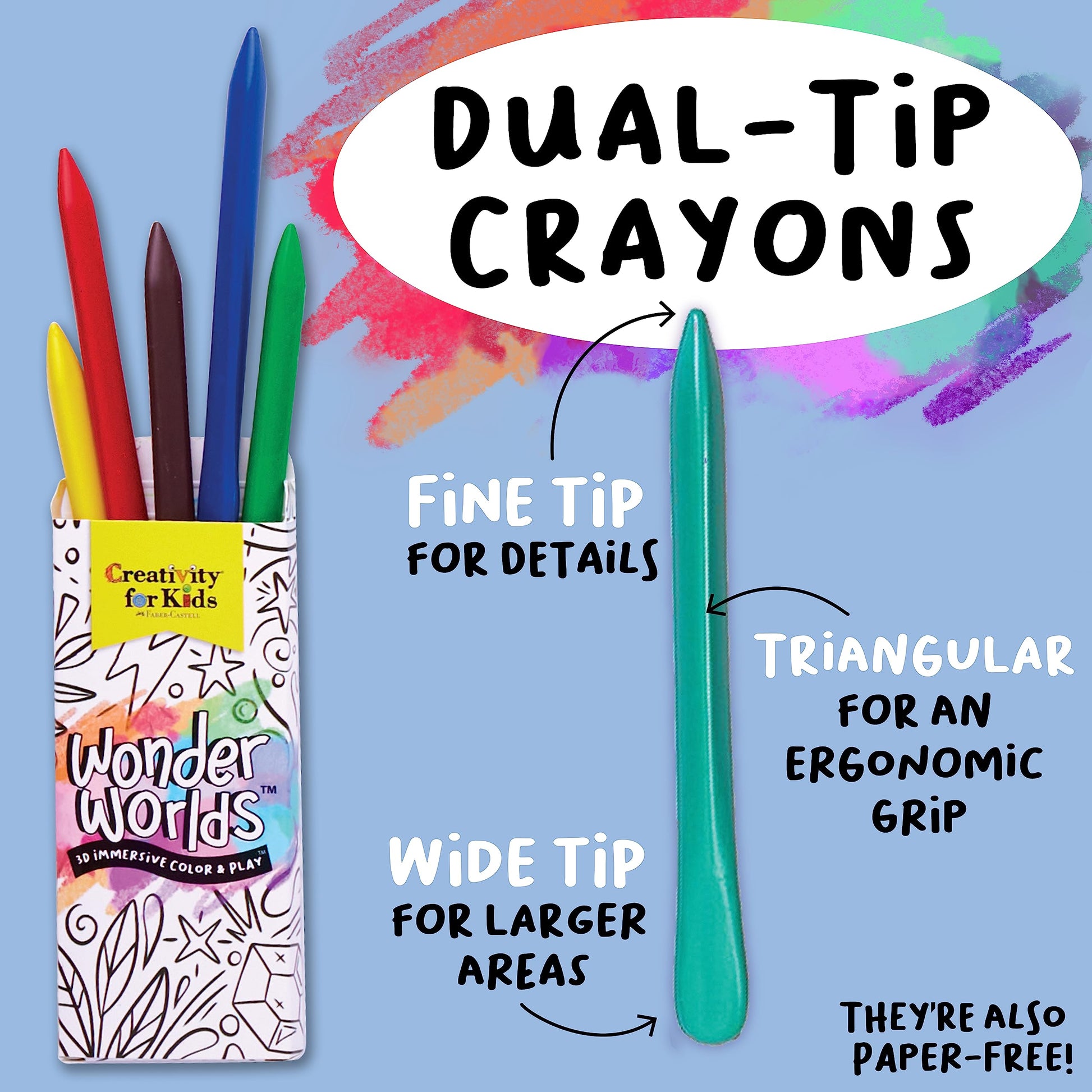 Creativity for Kids Wonder Worlds 3D Coloring Craft Kit 2 Pack: Outer Space and Underwater Voyage - Gifts for Boys and Girls (Ages 5+)