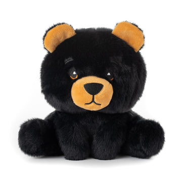 The Petting Zoo Black Bear Stuffed Animal Plushie, Gifts for Kids, Snugletz Zoologee Plush Toy, 7 in