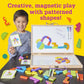 MindWare Imagination Patterns - Creative, Magnetic Play with Patterned Tangram Shapes - Includes 60 Magnetic Blocks, 60 Puzzle Cards, Dry Erase