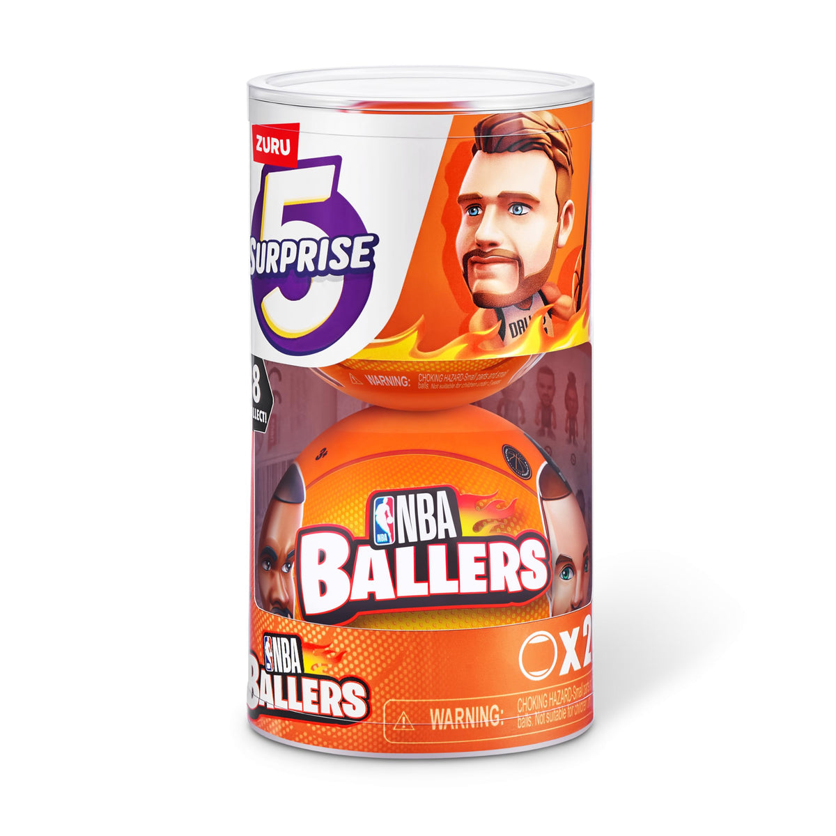 5 Surprise NBA Ballers Series 1 (2 Pack) Toy Mystery Capsule Figurine by ZURU for Kids, Teens, Adults- Players Like Luka Don?i?, LaMelo Ball, Jayson