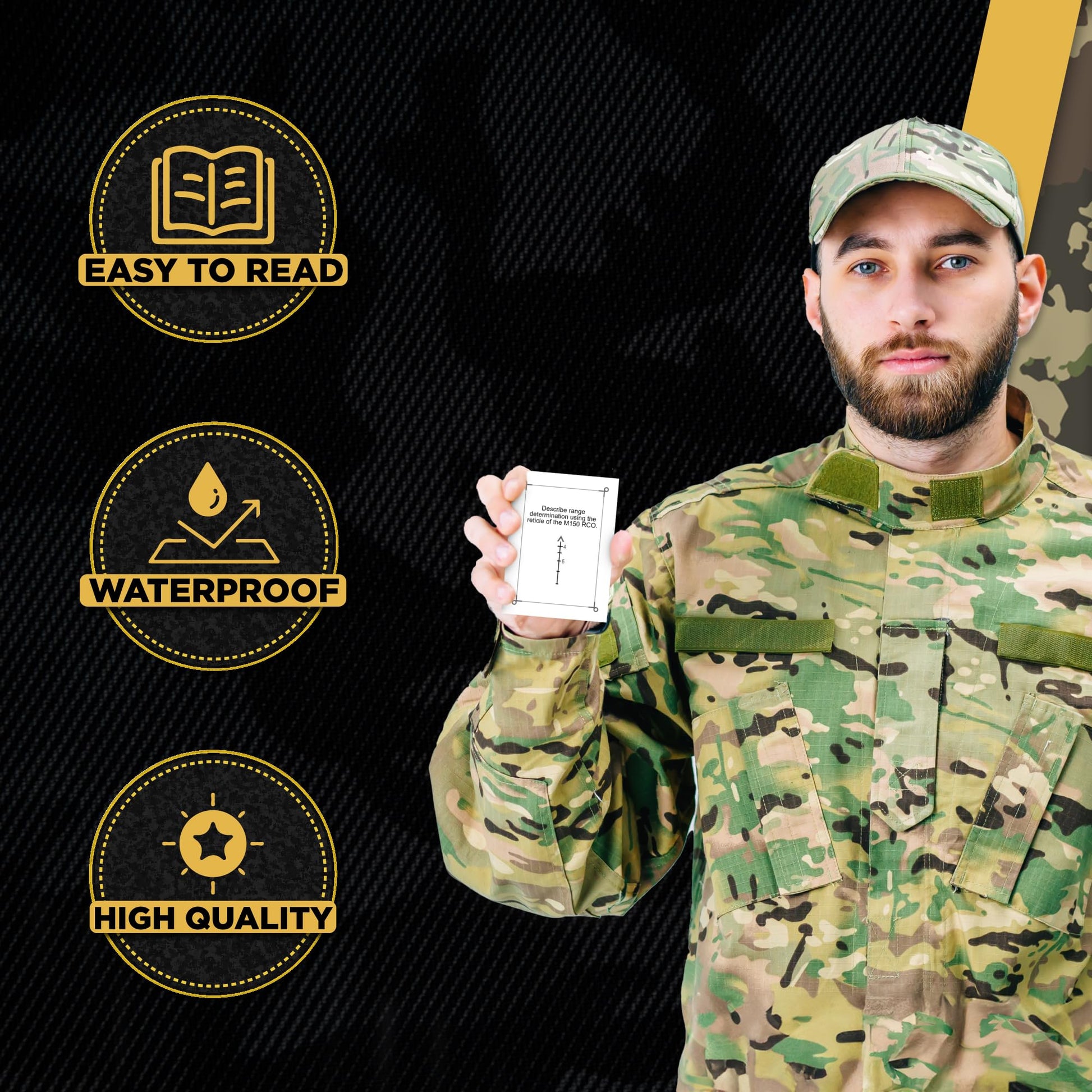 Army Flashcards - Advanced Marksmanship Instructional Flashcards | Combat Lethality Series | 100 of The Most Important Concepts for Shooting The Rifle