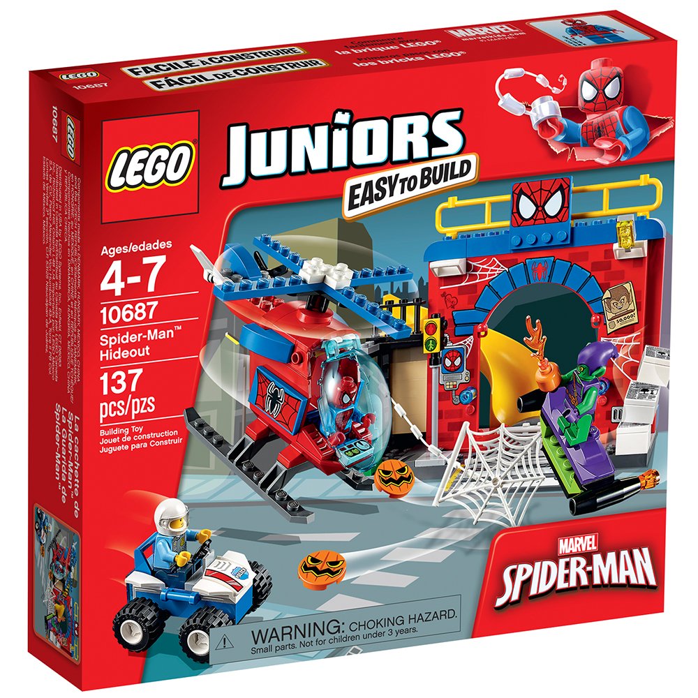 LEGO Juniors Spider-Man Hideout 10687 Toy, Marvel Legends