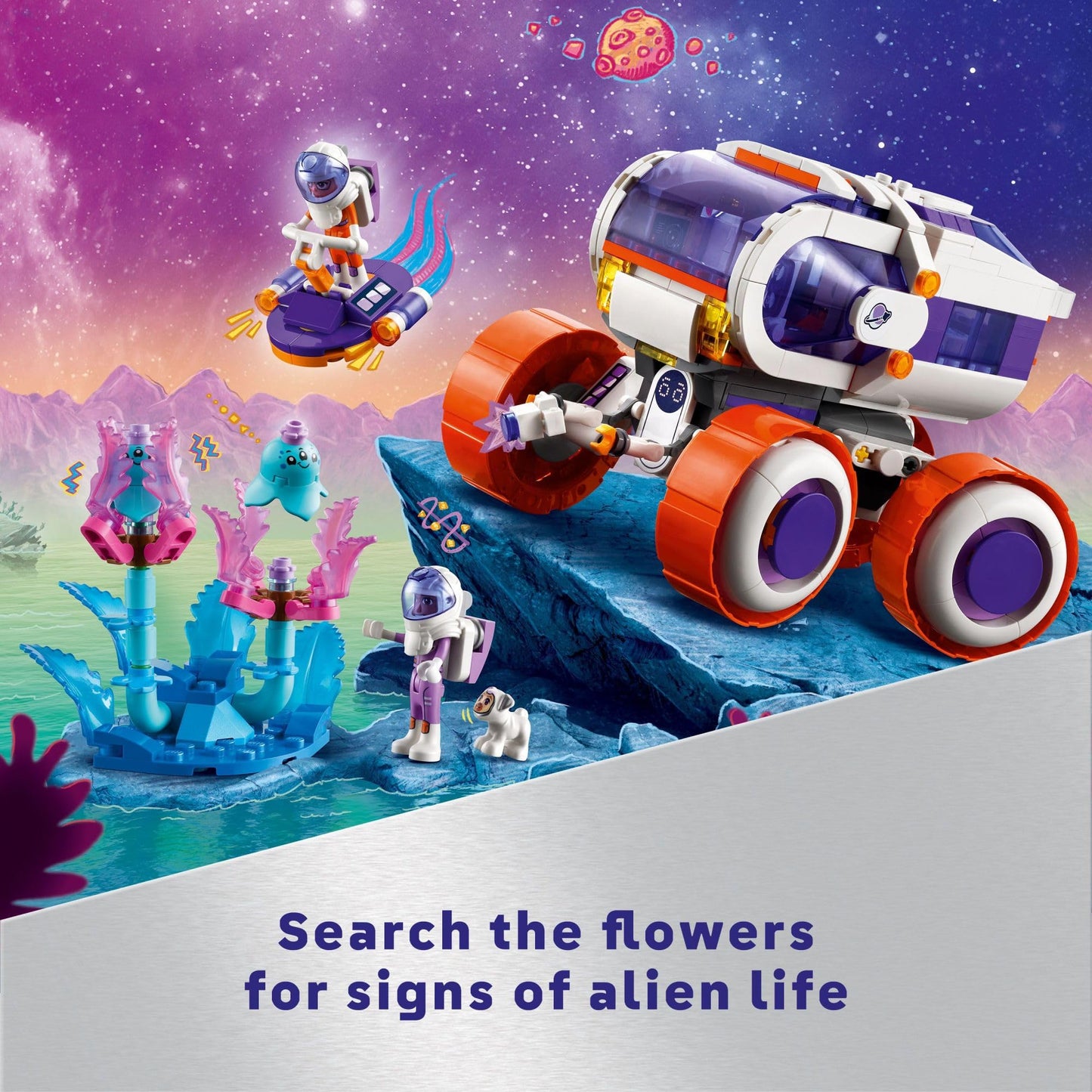 LEGO Friends Space Research Rover Toy and Science Playset, Gift for 8 Year Old Girls and Boys, Building Toy for Space Lovers and Kids with 2