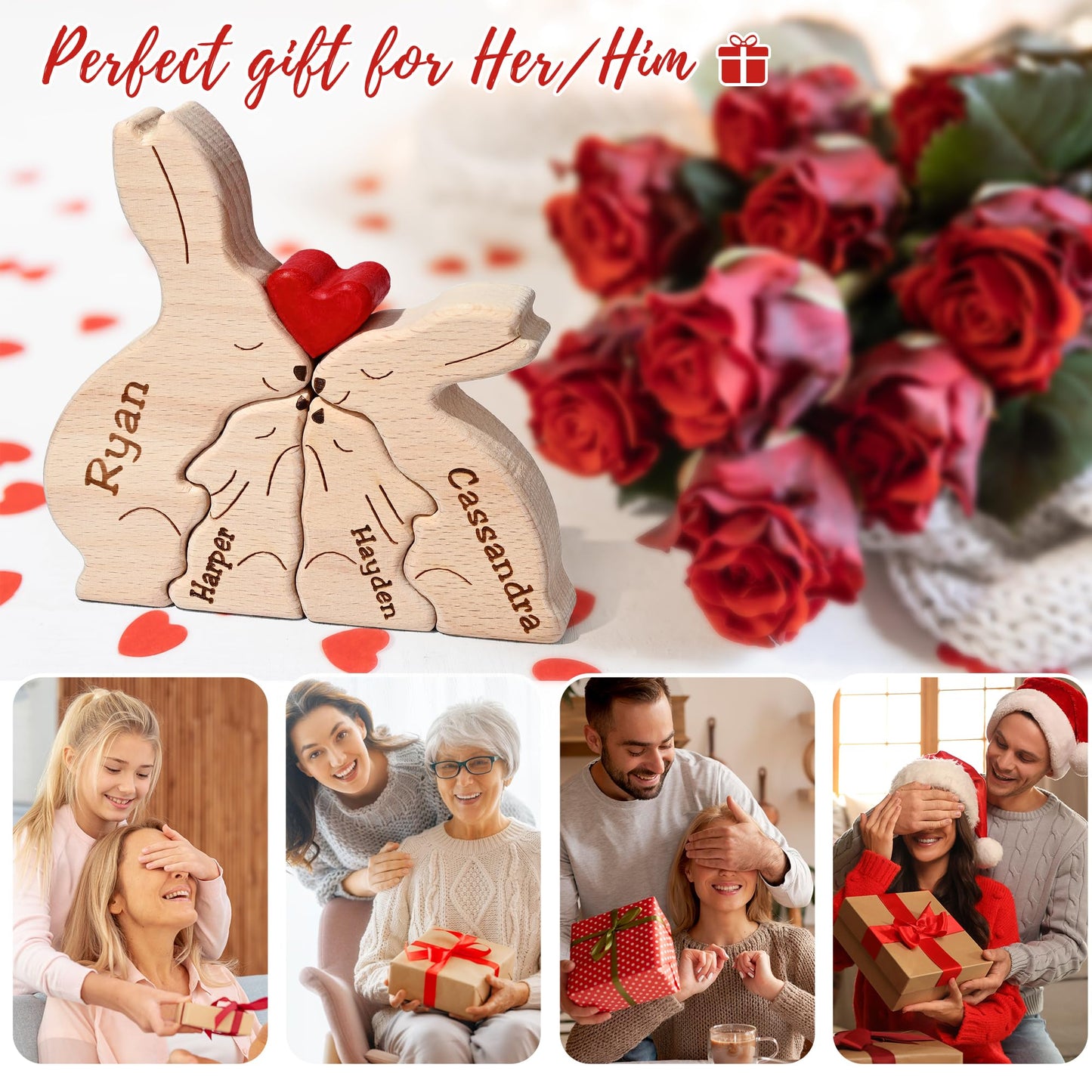 Personalized Family Puzzle (Rabbit)