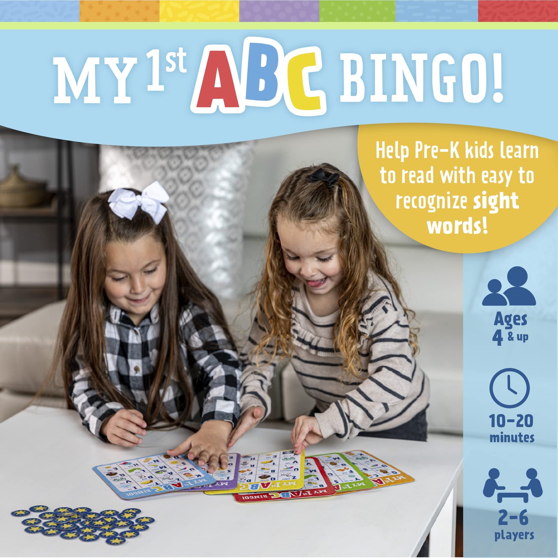 My First ABC Bingo Game: Alphabet & Sight Word Board Game for Kids Ages 4-8, Letter Recognition Phonics Learning for Preschool Kindergarten Classroom