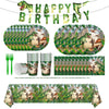 Dinosaur Theme Birthday Party Supplies Dinosaur Party Decoration Includes Plates Napkins Cups Forks Dino Banner Tablecloths Tableware for Birthday
