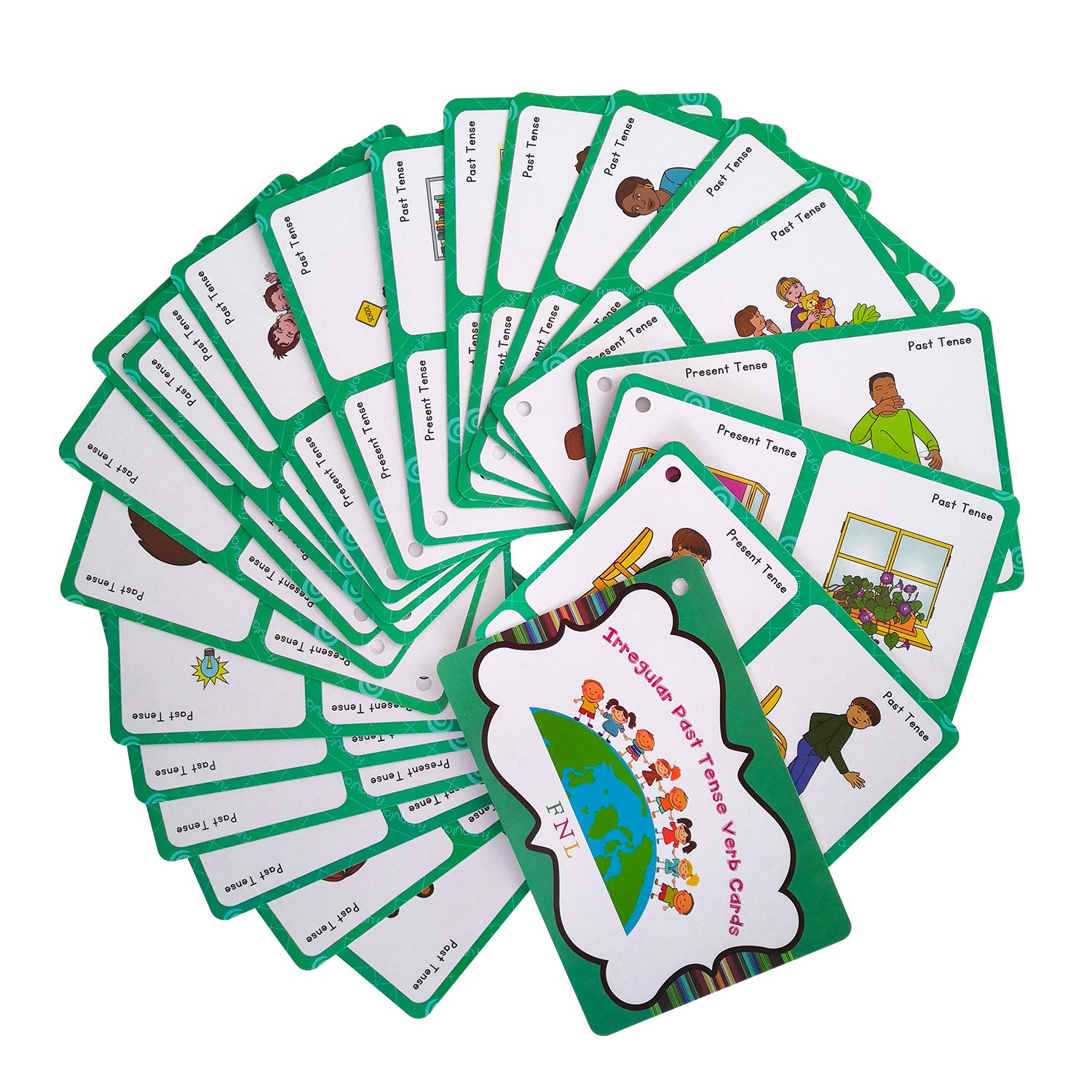 Richardy 46 Groups Irregular Past Tense Verbs Cards English Grammar Educational Flashcards Building Vocabulary Homeschool Supplies