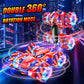 GDRic Spider Remote Control Car, 2.4Ghz Rechargeable Rc Cars 360° Rotating 4WD Stunt Car with Cool Lights | Double Sided Drift | Indoor Toys for Kids
