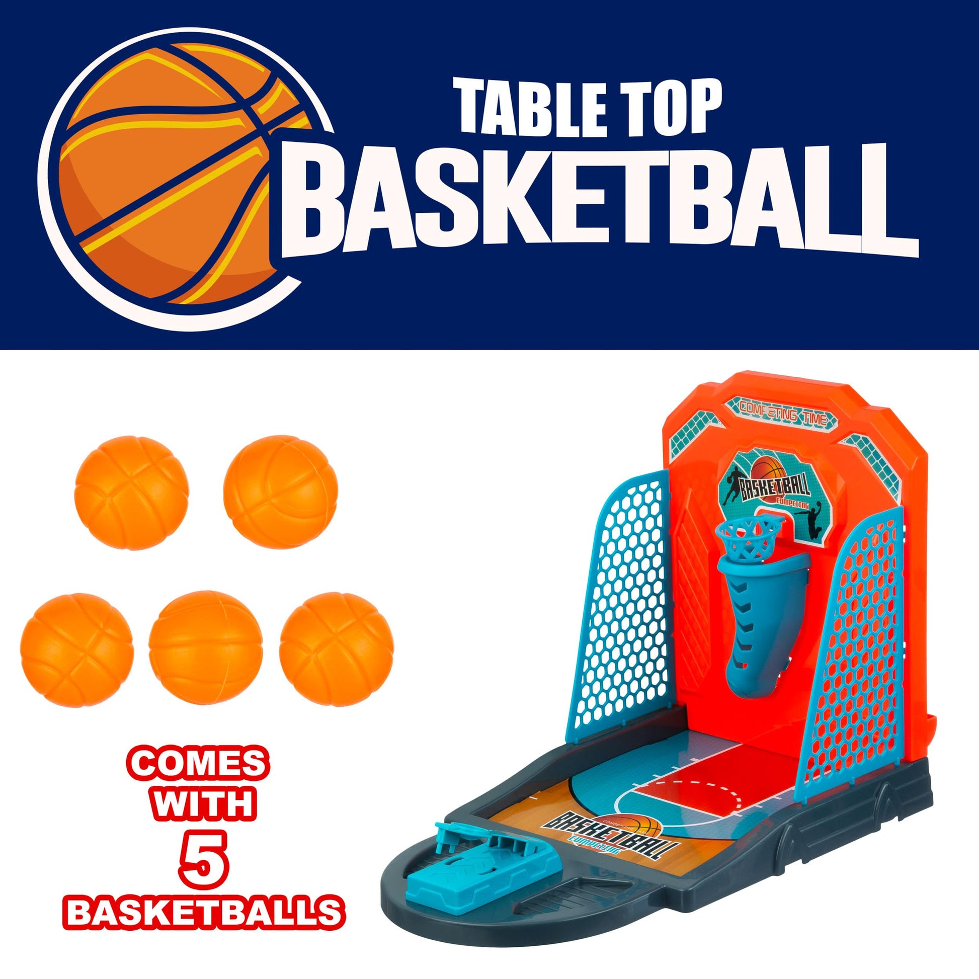 Tabletop Basketball Game - Mini Desktop Basketball Hoop for Office, Work