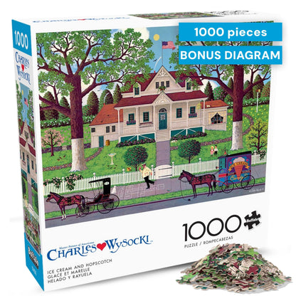 Buffalo Games - Charles Wysocki Ice Cream - 1000 Piece Puzzle for Adults