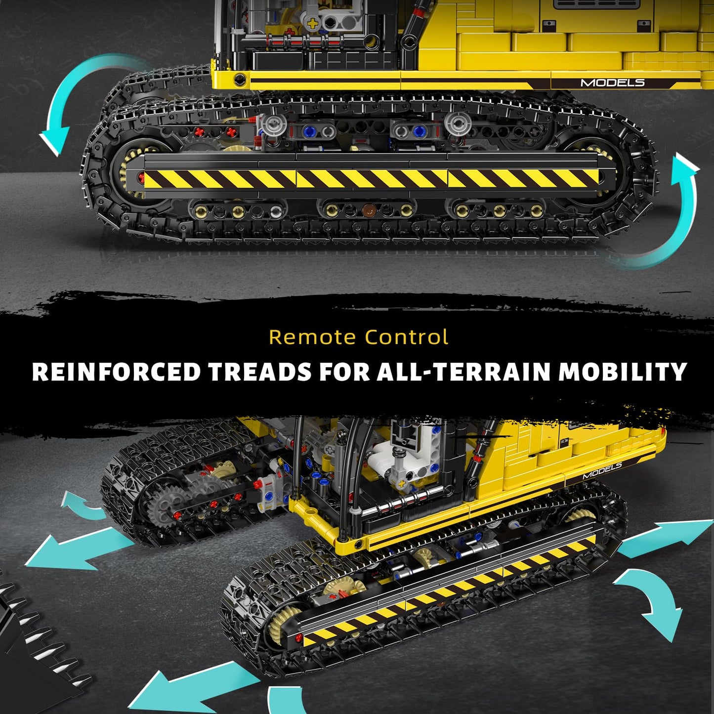 Mould King 13112 Upgraded RC Excavator Building Sets, 2169+ Pieces Building Model Kits, App Remote Control Construction Truck Excavator Science Kits