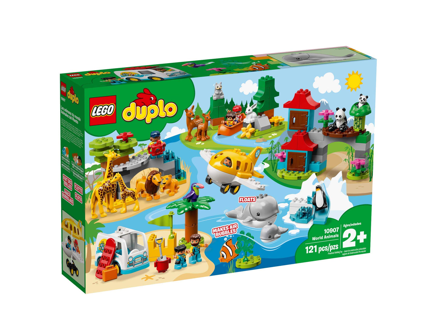 LEGO DUPLO Town World Animals 10907 Exclusive Building Bricks (121 Pieces)