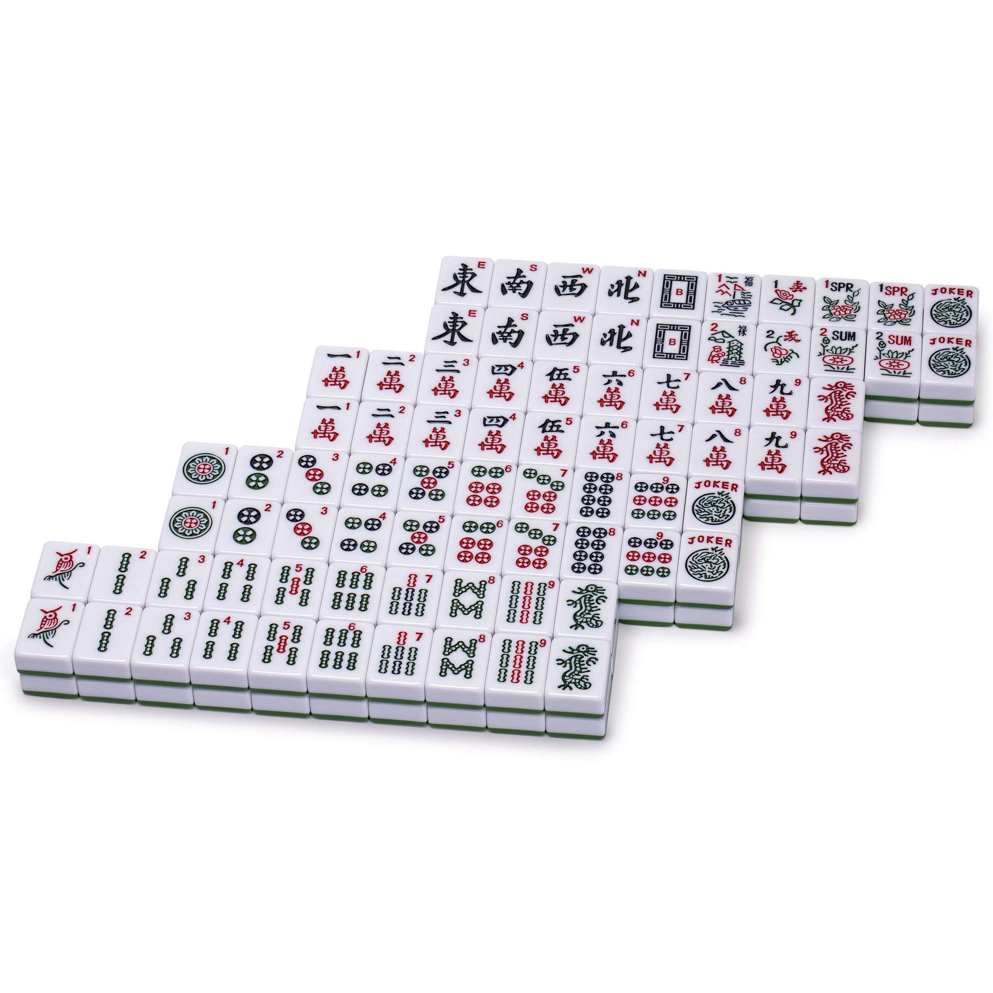 Yellow Mountain Imports Set of 166 American Mahjong Tiles, Huntington (Tiles Only Set)