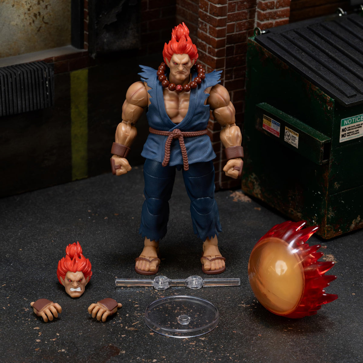 Jada Street Fighter II Akuma - 1:12 Scale Action Figure Toys - Premium Articulation & Accessories - Collector’s Display or Kids Play - Ages 13+