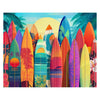 Springbok Sunset Surfboards 1000 Piece Jigsaw Puzzle for Adults - Colorful Tropical Surfboard Scene - Poster Included - Unique Cut Pieces - Made in