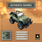 Lollipop United States Army Friction Powered 1/16 Model Off Road Vehicle w/Car Light & Sound, Push & Go Toy Rescue Battle Truck Military Toys 3+ yrs