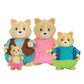 Li'l Woodzeez Cat Family Figure Set with Storybook, Whiskerelli, Playsets