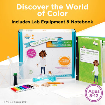 YELLOW SCOPE Paper Chromatopgraphy Science Kit for Kids, Toddler Activities, Preschool Learning Activities, STEM Kits for Girls and Boys, Educational