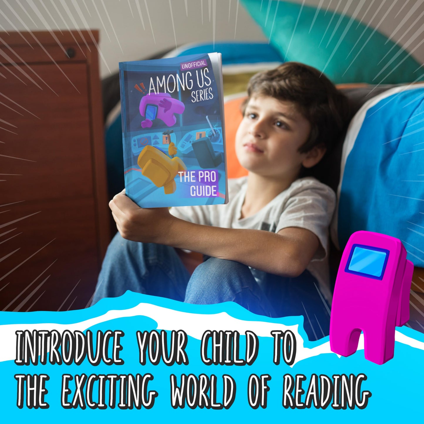 Kid-Fi Media Among Us Inspired Boxed Set - 5 Adventure Stories for Kids, Young Gaming Fans (Plus Bonus Coloring Book) - Unofficial & Independent, Gift