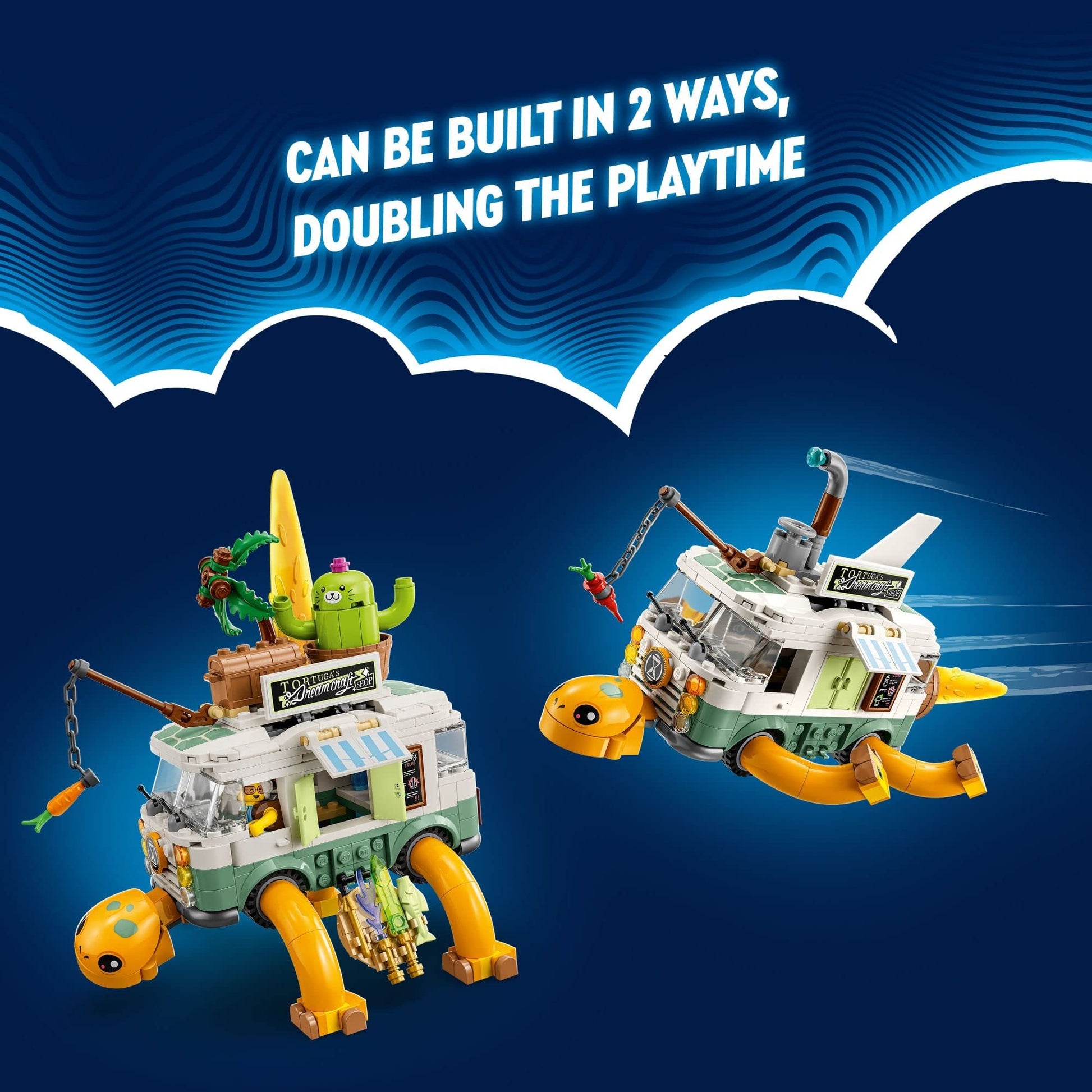 LEGO DREAMZzz Mrs. Castillo’s Turtle Van 71456, 2 in 1 Building Toy and Vehicle Playset with Party Mode or Flying Submarine Mode, Makes a Great Gift