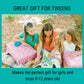 Choose Friendship Bracelet Making Kit - 20 Pre-Cut Threads, Portable Loom with Storage, Makes 8 Bracelets, Craft Gift for Kids Ages 8+, Blush Pink