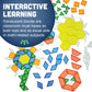 Constructive Playthings Translucent Pattern Blocks, Light Table Manipulatives, STEM Toys, Sensory Play, Create, Build and Design, Color Exploration